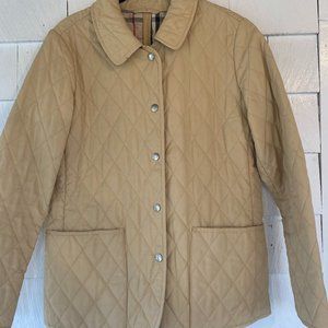 Burberry Quilted Jacket Coat Signature Plaid